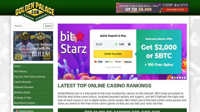 GoldenPalace casino screenshot